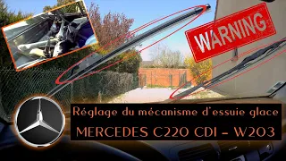 REGLER LE MECANISME D'ESSUIE GLACE MERCEDES BENZ C220 CDI W203