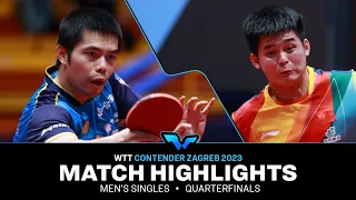Lin Shidong vs Chuang Chih Yuan | MS QF | WTT Contender Zagreb 2023