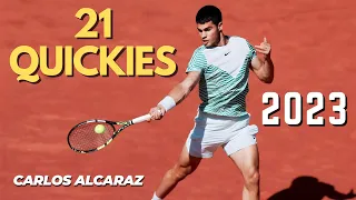 Carlos Alcaraz - Top 21 Quickest Forehands in 2023 (HD)