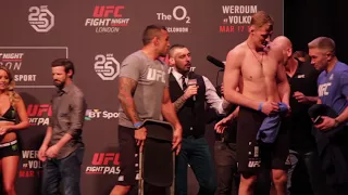 UFC London : Werdum vs Volkov Ceremonial  Weigh In