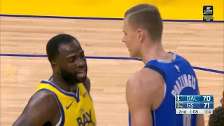 Draymond Green and Kristaps Porzingis Exchange Words, and Klay Thompson Wanna Join.