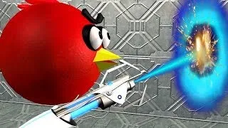 ANGRY BIRDS in a PORTAL 2 game ♫ 3D animated  game mashup  ☺ FunVideoTV - Style ;-))