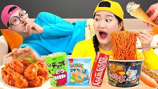 Korean Convenience Store Food Mukbang 편의점 음식 먹방 챌린지 CVS EATING SHOW COMY VLOG 코미 브이로그