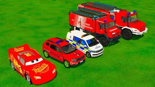 DACIA, VOLSKWAGEN, AUDI POLICE CARS and MERCEDES, FORD AMBULANCE EMERGENCY TRANSPORT ! FS22