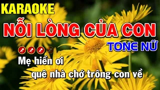 ✔NỖI LÒNG CỦA CON Karaoke Nhạc Sống Tone Nữ | Mạnh Hùng Karaoke