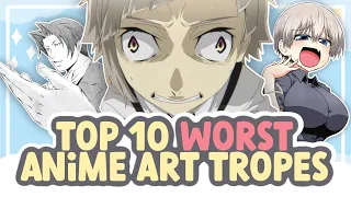 Top 10 WORST Anime Art Tropes (And I Draw Them All) || SPEEDPAINT + COMMENTARY