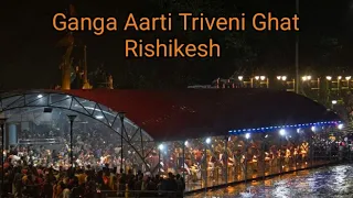 🙏 INDलाईव गंगा आरती त्रिवेणी घाट ऋषिकेश🔥Live Ganga Aarti Triveni Ghat Rishikesh🔥🙏30-Apr-2024🔥🙏 IND
