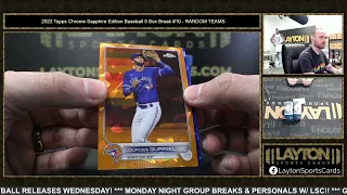 2022 Topps Chrome Sapphire Edition Baseball 5 Box Break #10