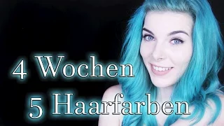 5 VERSCHIEDENE HAARFARBEN in 4 WOCHEN - Auswaschvideo / Haare neu tönen