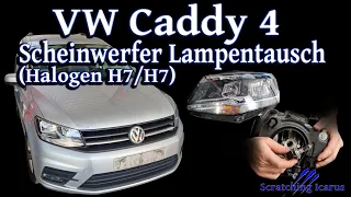 VW Caddy 4 Scheinwerfer Lampenwechsel (Halogen H7/H7) - Tutorial