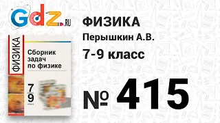 № 415 - Физика 7-9 класс Пёрышкин сборник задач