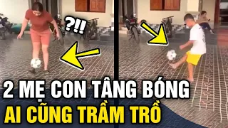 2 mẹ con 'CHƠI TÂNG BÓNG' cực đỉnh khiến các đấng mày râu cũng phải 'NỂ PHỤC' | Tin 3 Phút