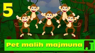 Pet malih majmuna | Five Little Monkeys | Dečije pesme | Pesme za decu | Jaccoled