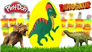 Huevo Sorpresa Gigante de DINOSAURIO HERBÍVORO Jurassic World de Plastilina Play doh en Español