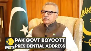 Pakistan ministers walk out of Parliament during President's speech | Arif Alvi | English News