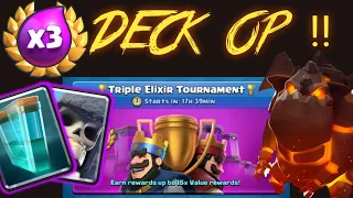 TRIPLE ELIXIR GLOBAL TOURNAMENT - BEST DECKS - CLASH ROYALE