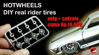 BIKIN BAN KARET - TUTORIAL HOW TO MAKE YOUR OWN REAL RIDER TIRES FOR 1/64 HOT WHEELS or DIECAST