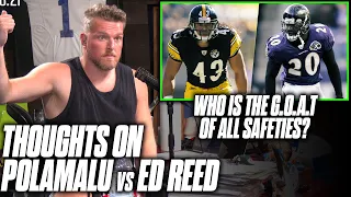 Pat McAfee & Ike Taylor Talk The Ed Reed vs Troy Polamalu Debate