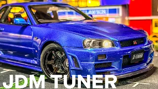 AUTOART 1/18 Scale NISSAN SKYLINE GTR R34 Z-TUNE (JAPAN FACTORY) Bayside Blue -Review #youtube