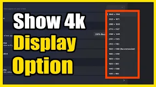 How to get 4k Option on Display if not showing up on Windows 10 or 11 PC (Fast Method)