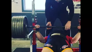 7 Second Paused Bench Press 620 x1 - Brady Stewart