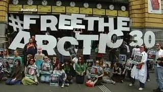 Greenpeace protests worldwide for release of activists held in Russia
