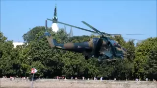 RUSSIAN ATTACK HELICOPTER MI 24 IN THE SKY EUROPE DEMONSTRATION AEROBATICS   YouTube