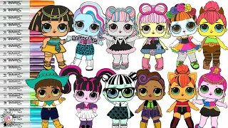 LOL Surprise Dolls Repainted as Monster High Dolls Cleo DeNile Draculaura Rochelle Goyle Frankie