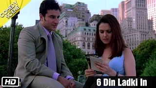 6 Din ladki In - Comedy Scene - Kal Ho Naa Ho - Shahrukh Khan, Saif Ali Khan & Preity Zinta