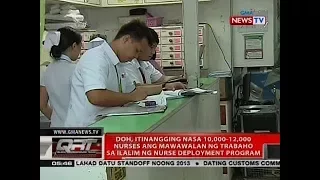 QRT: DOH, itinangging nasa 10,000-12,000 nurses ang mawawalan ng trabaho