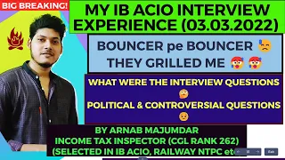 || IB ACIO FULL INTERVIEW EXPERIENCE || 🥵🔥|| EACH & EVERY DETAIL || 👍|| ALL INTERVIEW QUESTIONS ||🔥🤩