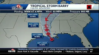 Barry’s path, strength at landfall still uncertain