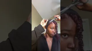 Her First Time Try Quick Weave!😮99J Burgundy Color Hair w/ Minimum Leave Out Tutorial Ft.#ulahair