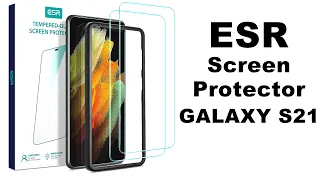ESR tempered glass screen protector for Samsung Galaxy S21 review camera & fingerprint scanner test