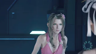 Aerith is jealous of Tifa, but Cloud hints that he wants them both