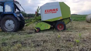 Claas rollant 250 первый выезд.