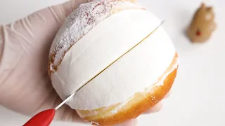 우유 크림 도넛 만들기 milk cream doughnut recipe