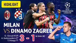 Goal & Highlight : Ac Milan 3 - 1 Dinamo Zagreb in UEFA Champions League