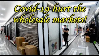 Fake market guangzhou china, business hurt by corona virus.