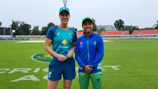When Fatima Sana met her hero Ellyse Perry | Australia v Pakistan 2022-23