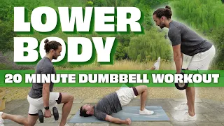 20 Minute LOWER BODY Dumbbell Workout | The Body Coach TV