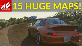 15 Of The Biggest Open World Maps - Assetto Corsa 2021 - Download Links!