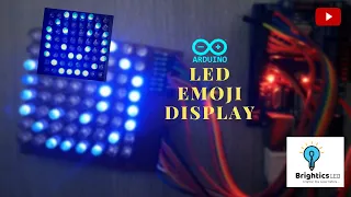 Arduino LED matrix 8x8  display MAX7219 || LED EMOJI display ~ 8x8 LED matrix displaying emoctions