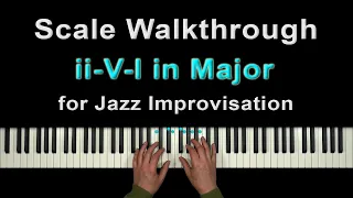 Thrilling SCALE CHART for improvisation over the ii-V-I Jazz Chords