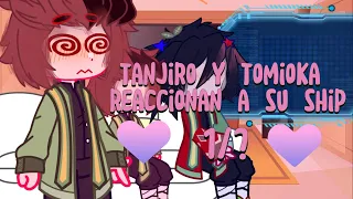 tomioka y tanjiro reaccionan a su ship