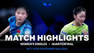 Miwa Harimoto vs Qian Tianyi | WS QF | WTT Star Contender Goa 2023