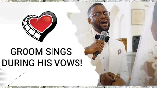 Groom starts singing during his vows 😍