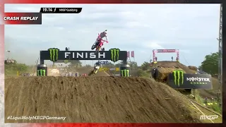 Renaux crash | MXGP Qualifying Race | Liqui Moly MXGP of Germany 2022 #MXGP #Motocross