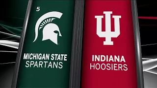 Michigan State at Indiana - Men's Basketball Highlights