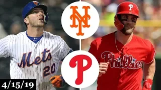 New York Mets vs Philadelphia Phillies Highlights | April 15, 2019